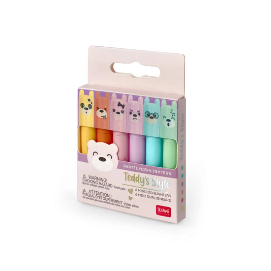 Set de 6 Mini Surligneurs - Teddy’s Style