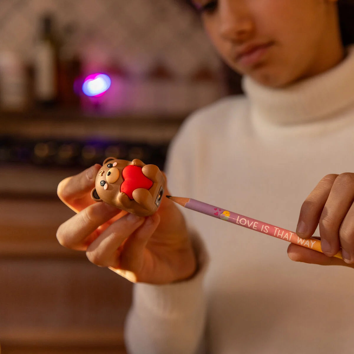 Taille-crayon Lumineux Avec Réservoir - Teddy Bear - Sharpening is Magic
