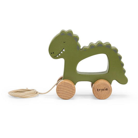 Jouet à tirer en bois - Mr. Dino
