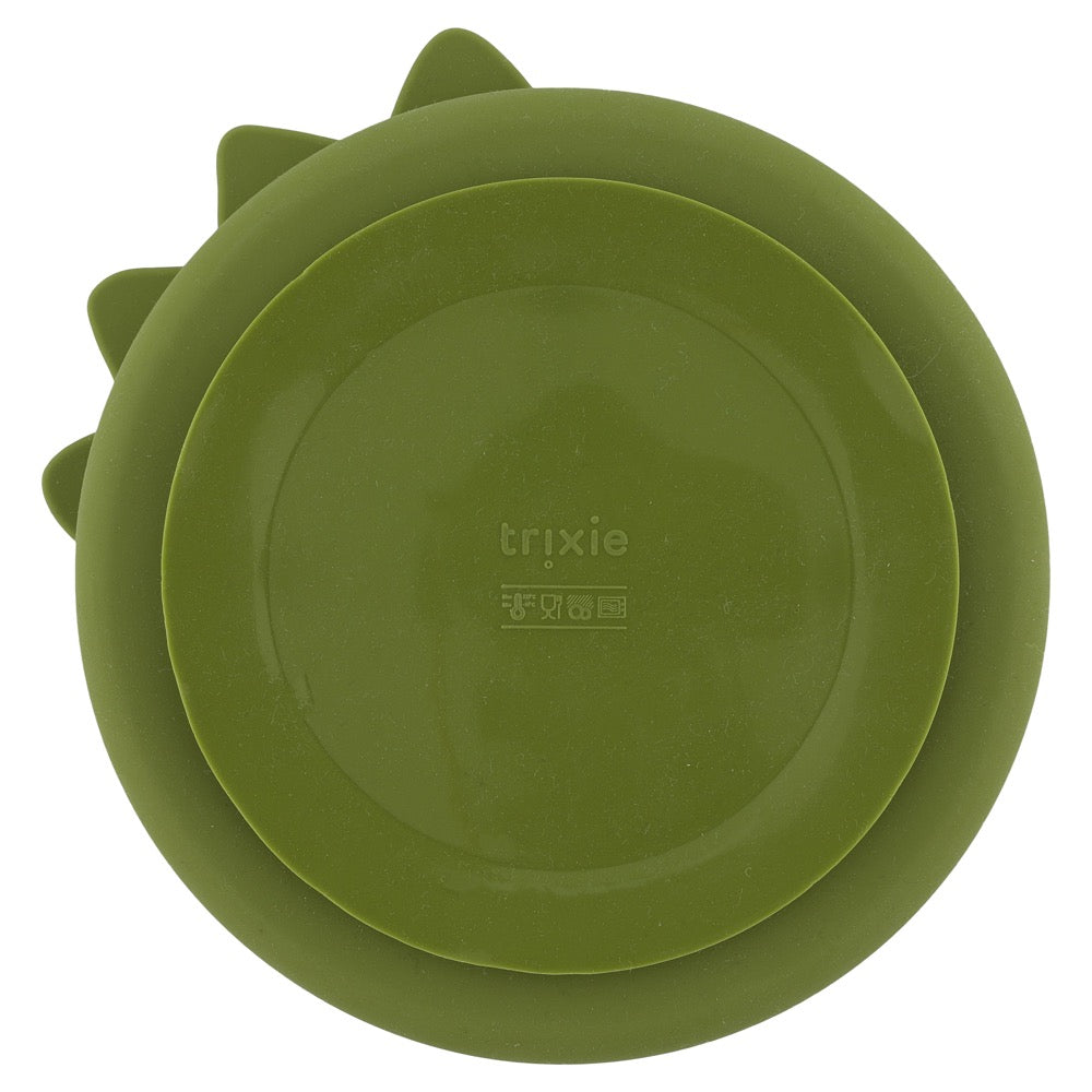 Assiette avec ventouse en silicone et compartiments