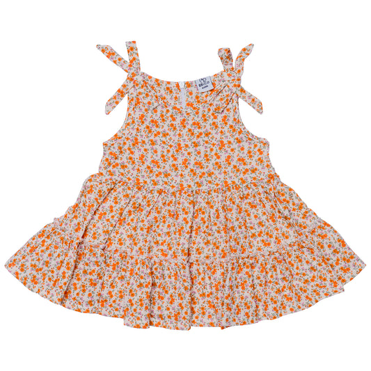 Robe bretelles à étages - Gaze de coton Liberty