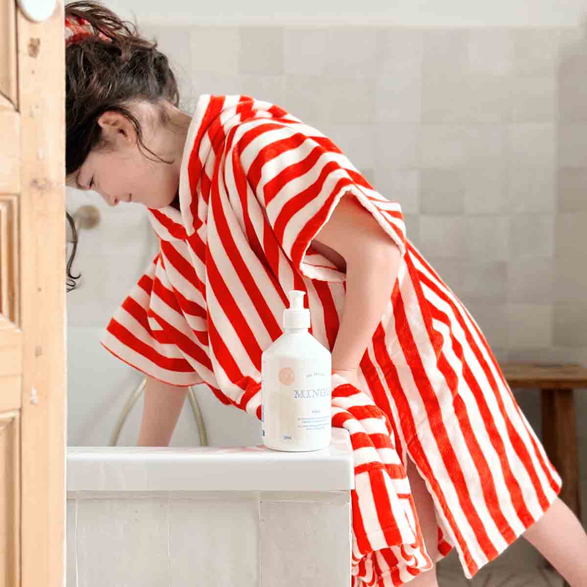 Poncho de bain Suzon  Rayures 1-3 ans