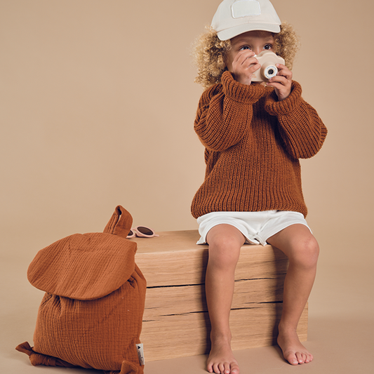 Sac à dos gaze caramel