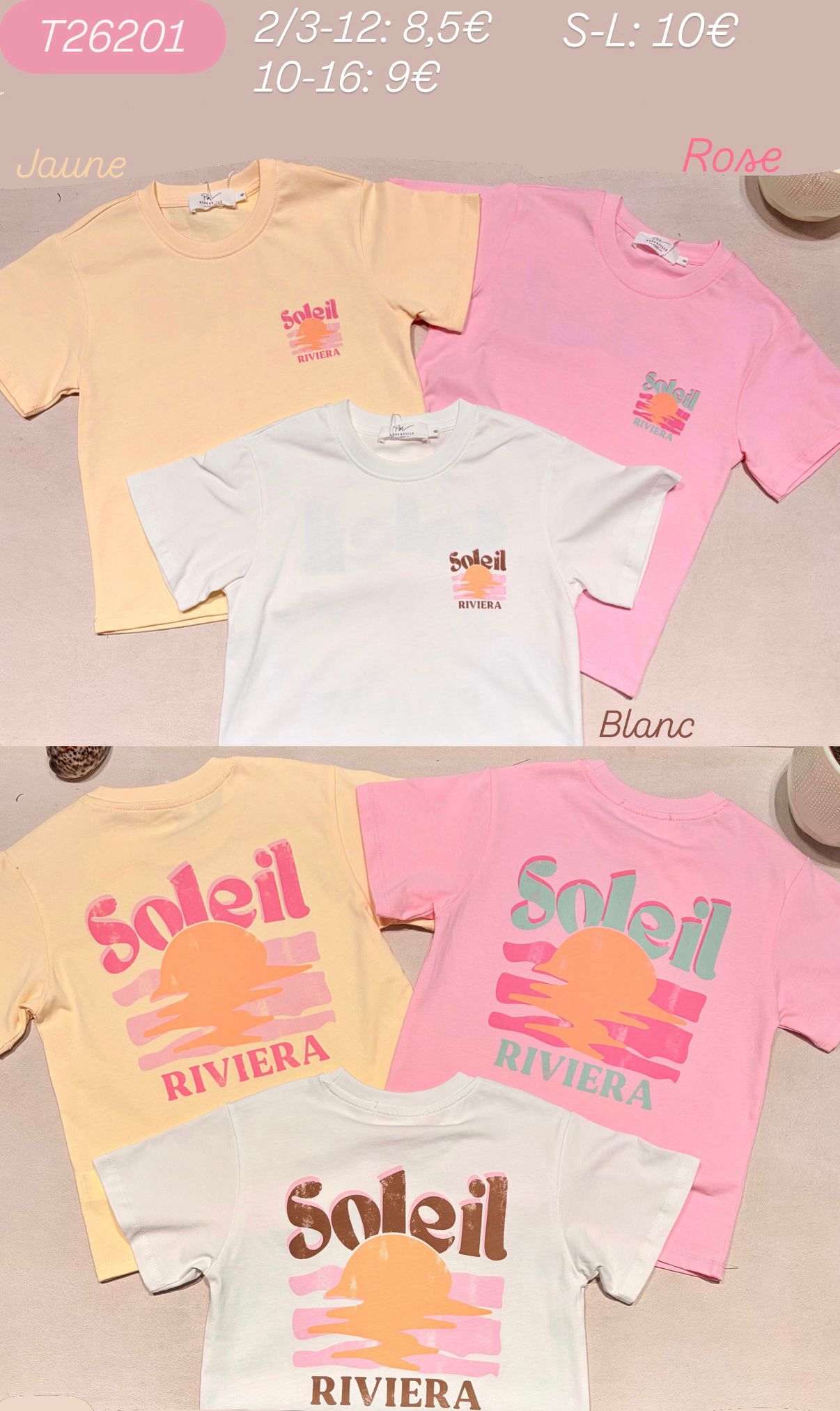 T-shirt SOLEIL RIVIERA - Jaune