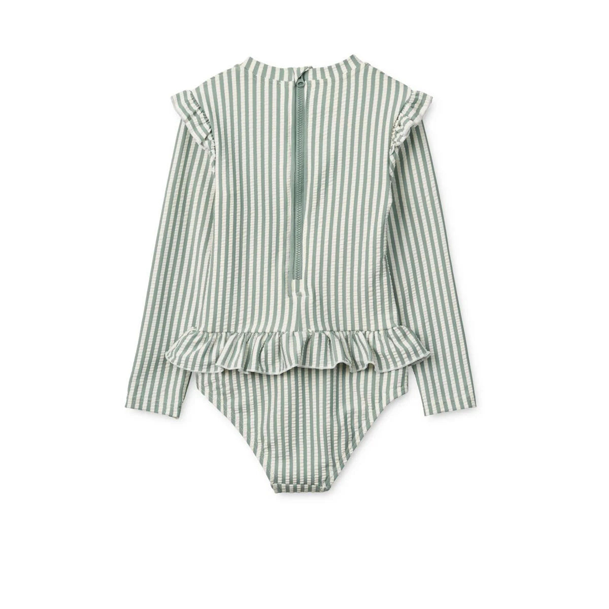 Combinaison De Bain En Crépon De Coton Sille Y/D stripe Peppermint / Creme de la creme