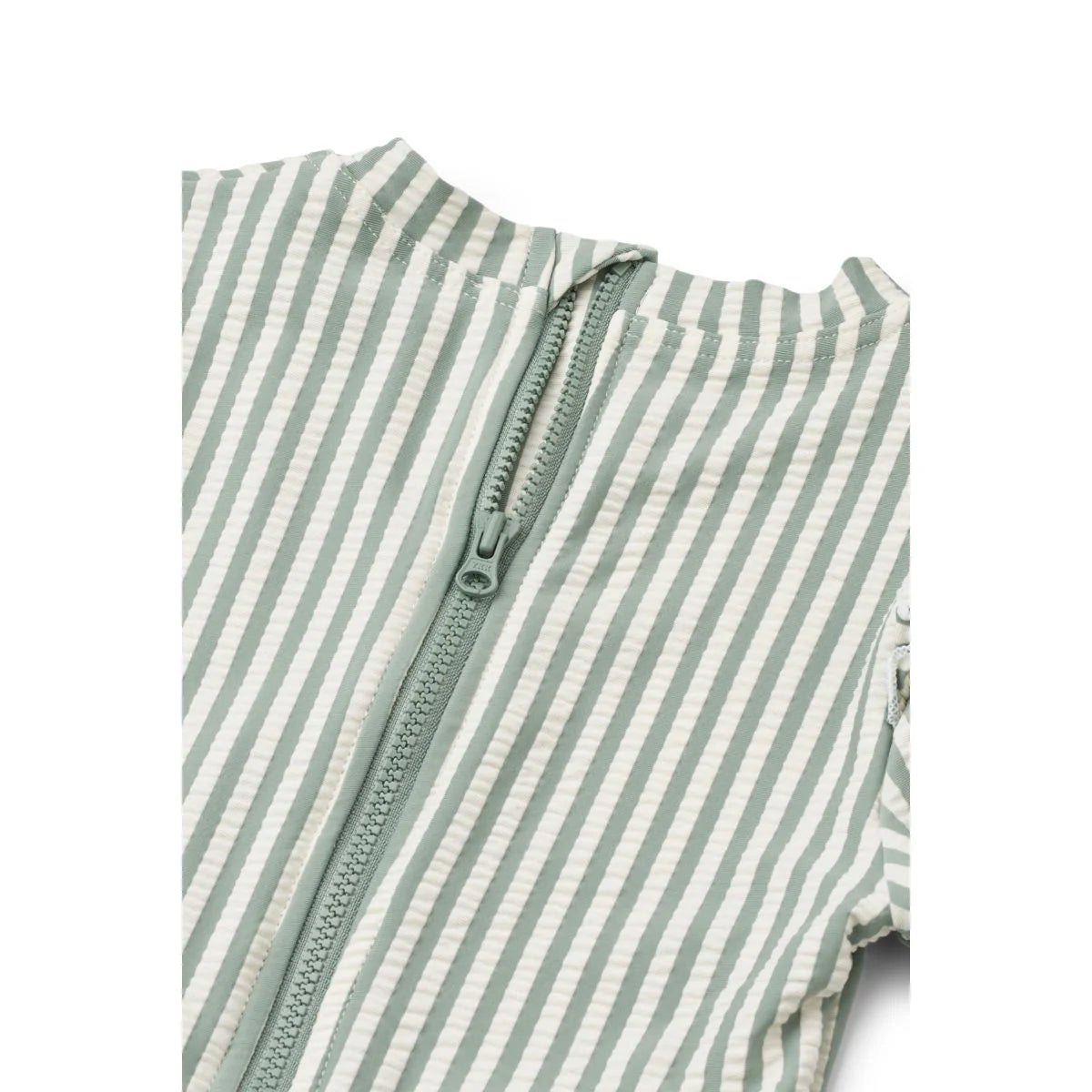 Combinaison De Bain En Crépon De Coton Sille Y/D stripe Peppermint / Creme de la creme