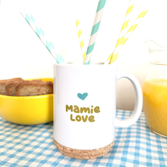 Marcel & Lily - Mug Pop "Mamie Love" avec son couvercle en liège
