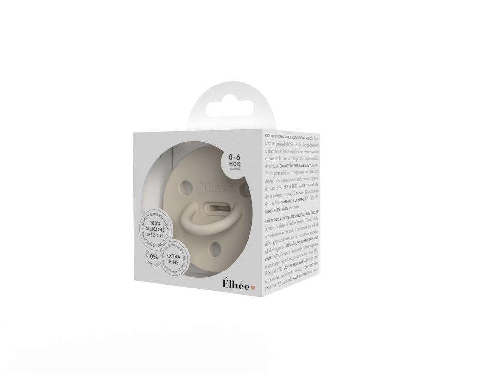 Élhée - Tétine ChooChoo - La sucette physiologique en silicone: Kaki / Taille 2 ( 6-18 mois)