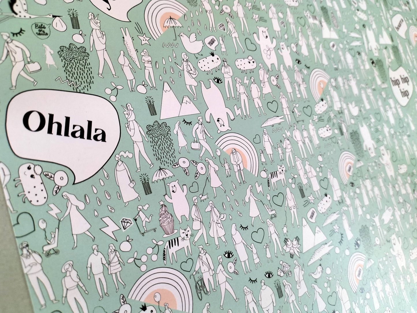 Pamela Loops - Poster Cherche et Trouve « Bébé en route » pour futur grand-père