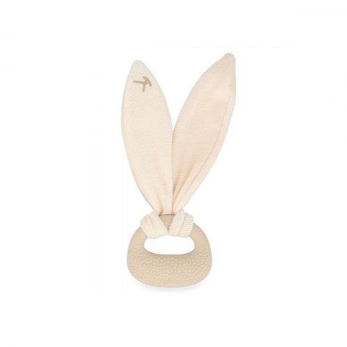 Anneau de dentition en silicone lapin - Crème