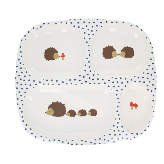 Assiette à compartiments Hérisson Pause goûter
