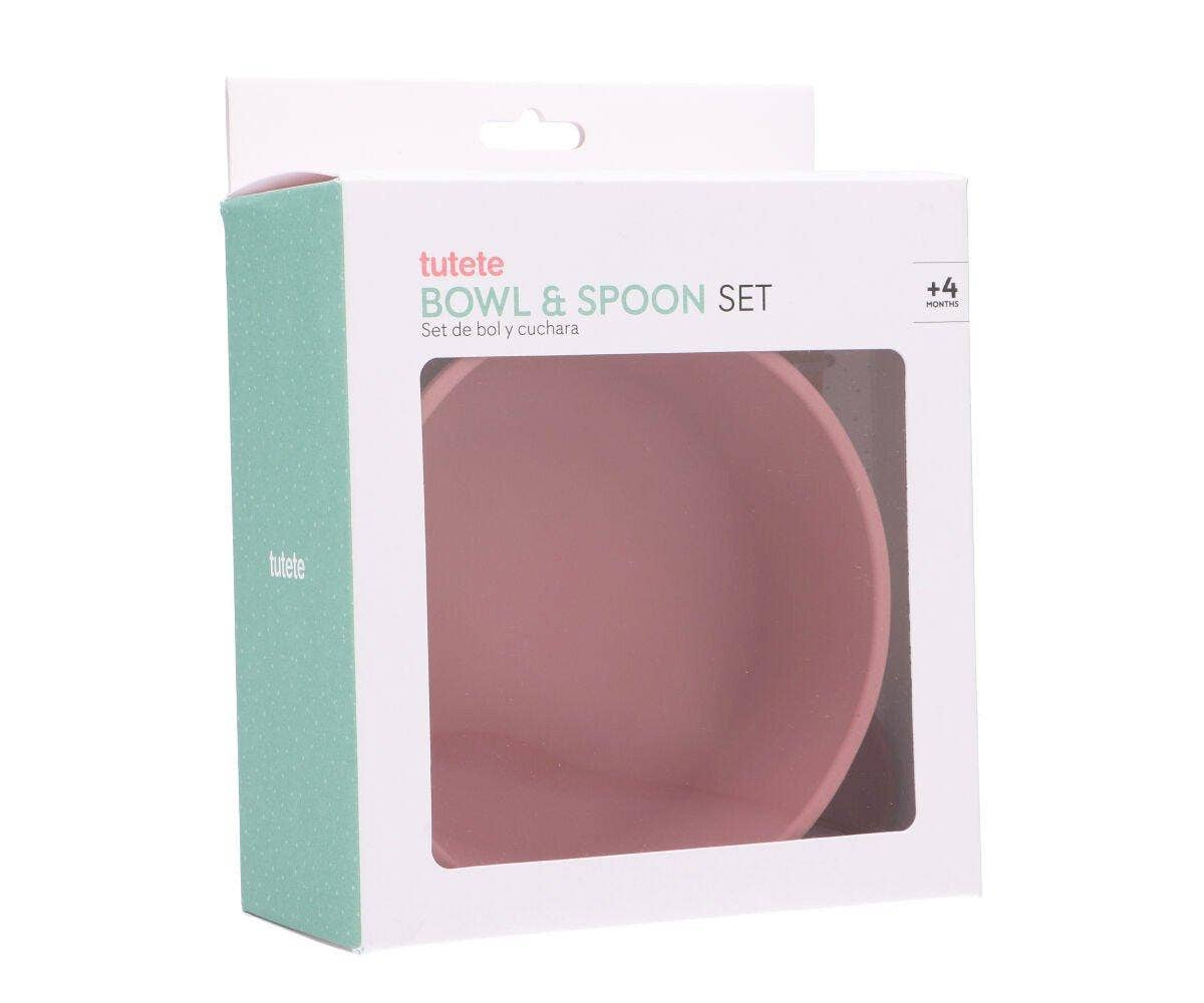Tutete - Bol pour bébé avec ventouse + cuillère à poussière en brique