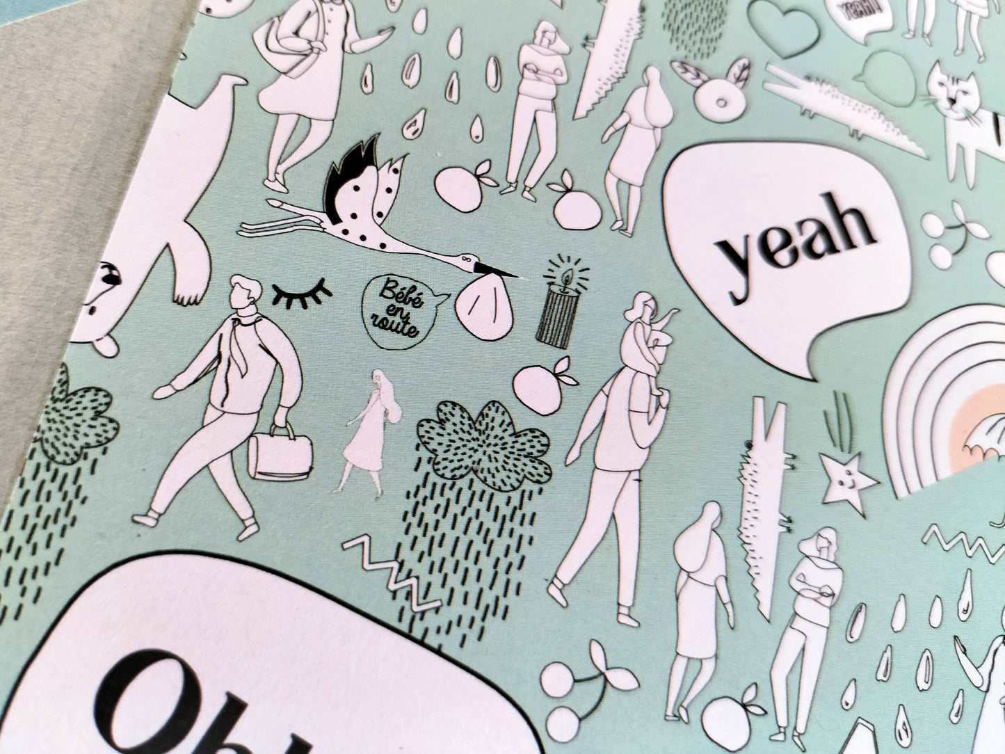 Pamela Loops - Poster Cherche et Trouve « Bébé en route » pour futur grand-père