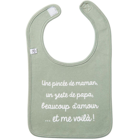 Bavoir bébé - Vert de gris
