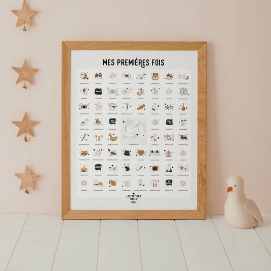 Affiche "Mes Premières Fois" - Peau Claire: Version maman / papa