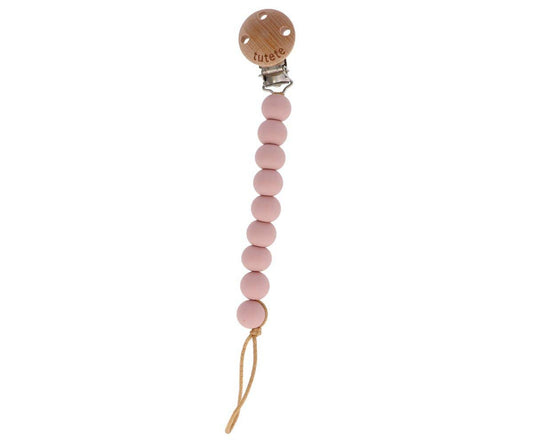 Tutete - Porte-tétine en silicone rose pur