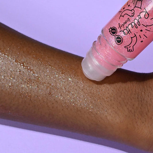 Gel corps pailleté Body Rollette - Framboise