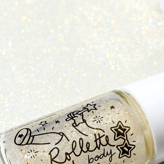 Gel corps pailleté Body Rollette - Or blanc
