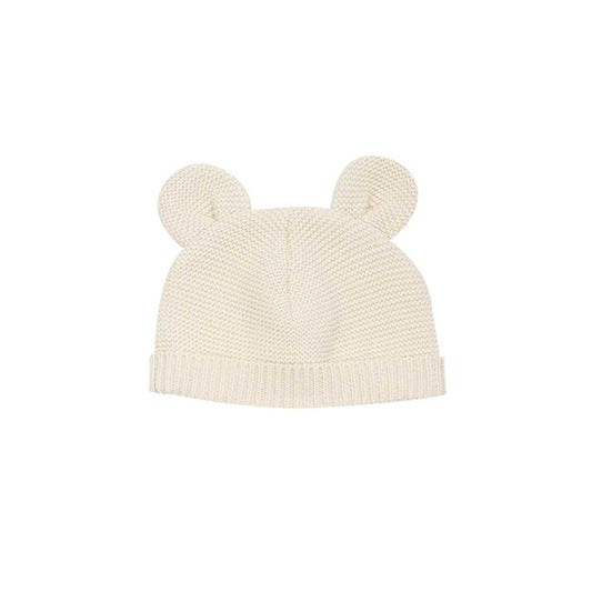 Bonnet à oreilles en maille - sable