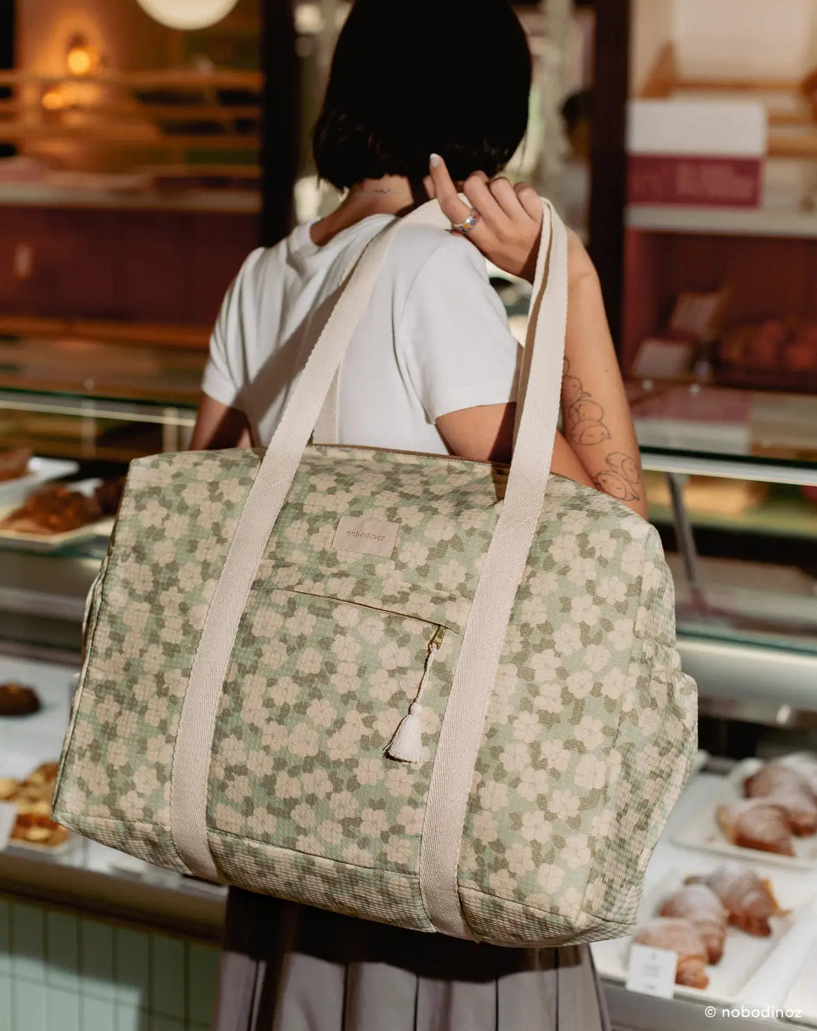 Sac de maternité imperméable Opera sakura vert