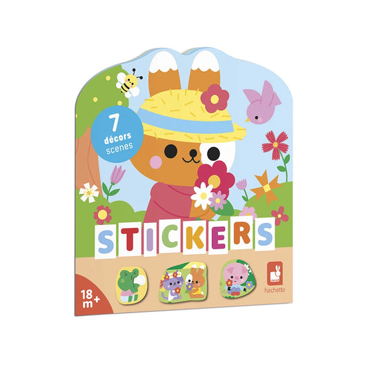 Cahier de Stickers avec 7 Décors Le Jardin - Janod