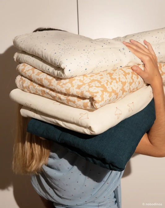 Couverture d'hiver en double gaze de coton lavé wabi-sabi