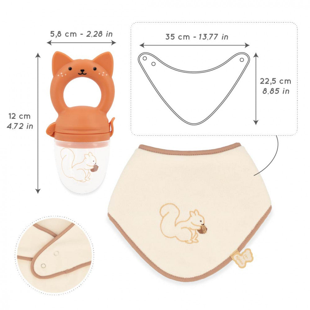 Coffret bavoir et grignoteuse pour bébé