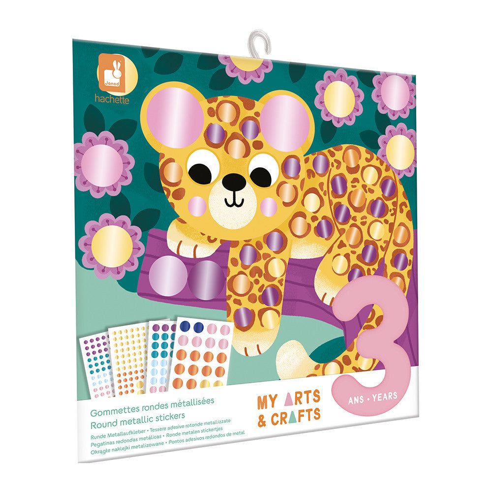 Coffret Créatif Gommettes Rondes Metal - 3 ans
