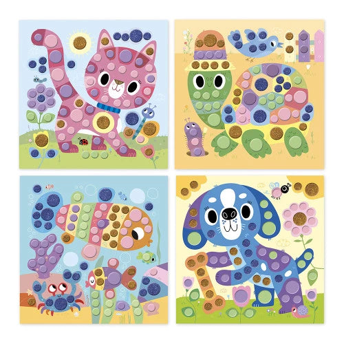 Coffret Créatif Mosaïques Mousse Rondes Petits Amis - 3 ans