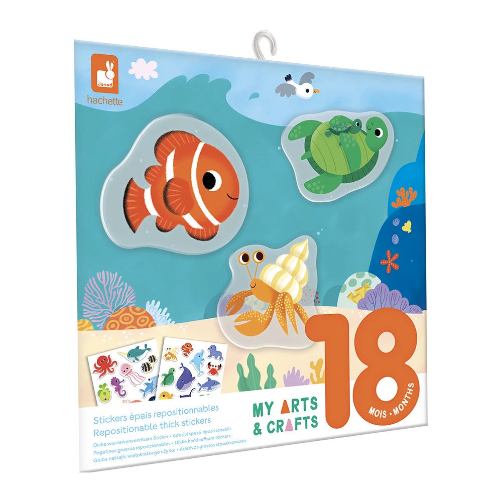 Coffret Créatif Stickers Epais Repositionnables La Mer - 18 mois