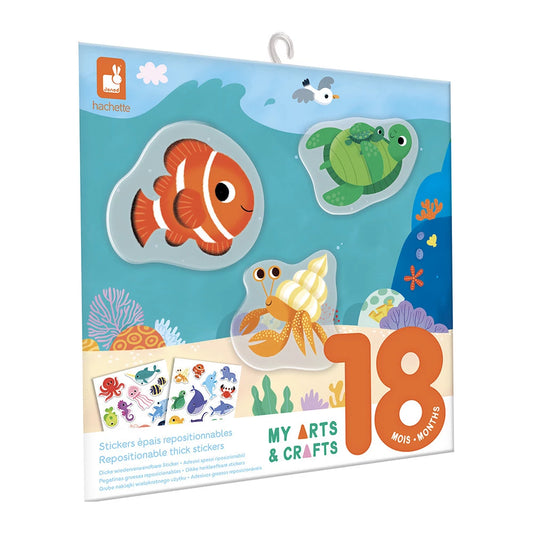 Coffret Créatif Stickers Epais Repositionnables La Mer - 18 mois