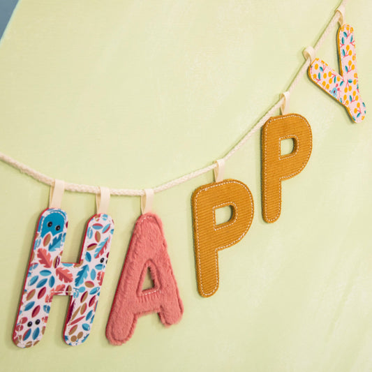 Lettres décoratives en tissu