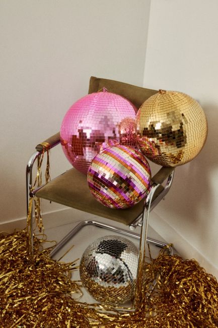 Boule à facettes disco argentée 30 cm Surprise Partie !