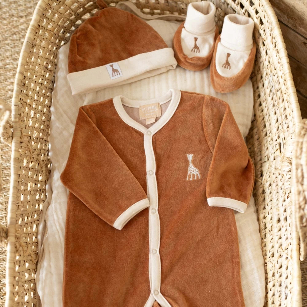 Pyjama de naissance - Sophie la girafe - caramel