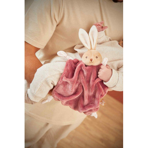 Doudou lapin bordeaux