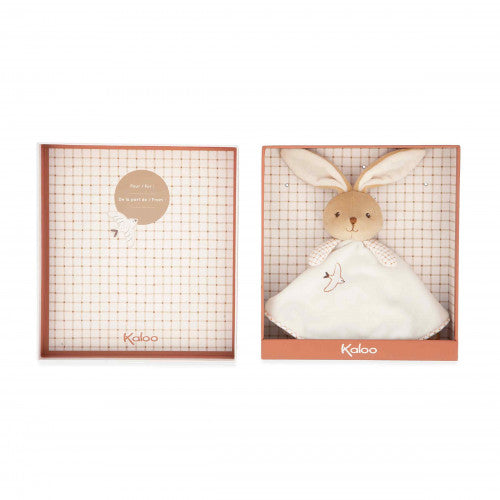 Doudou lapin rond Crème