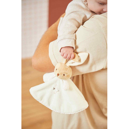 Doudou lapin rond Crème