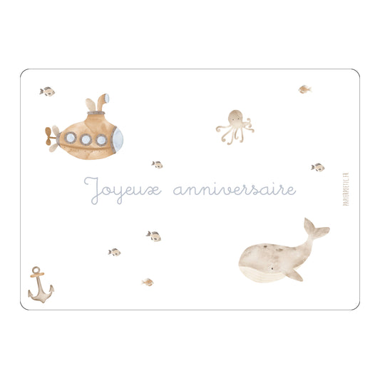 Papier Poetic - Carte Postale / Card "Anniversaire Océan"