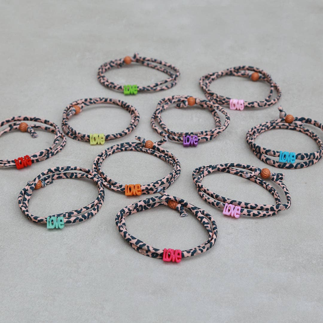 Love Ibiza - Bracelet cheville leopard love