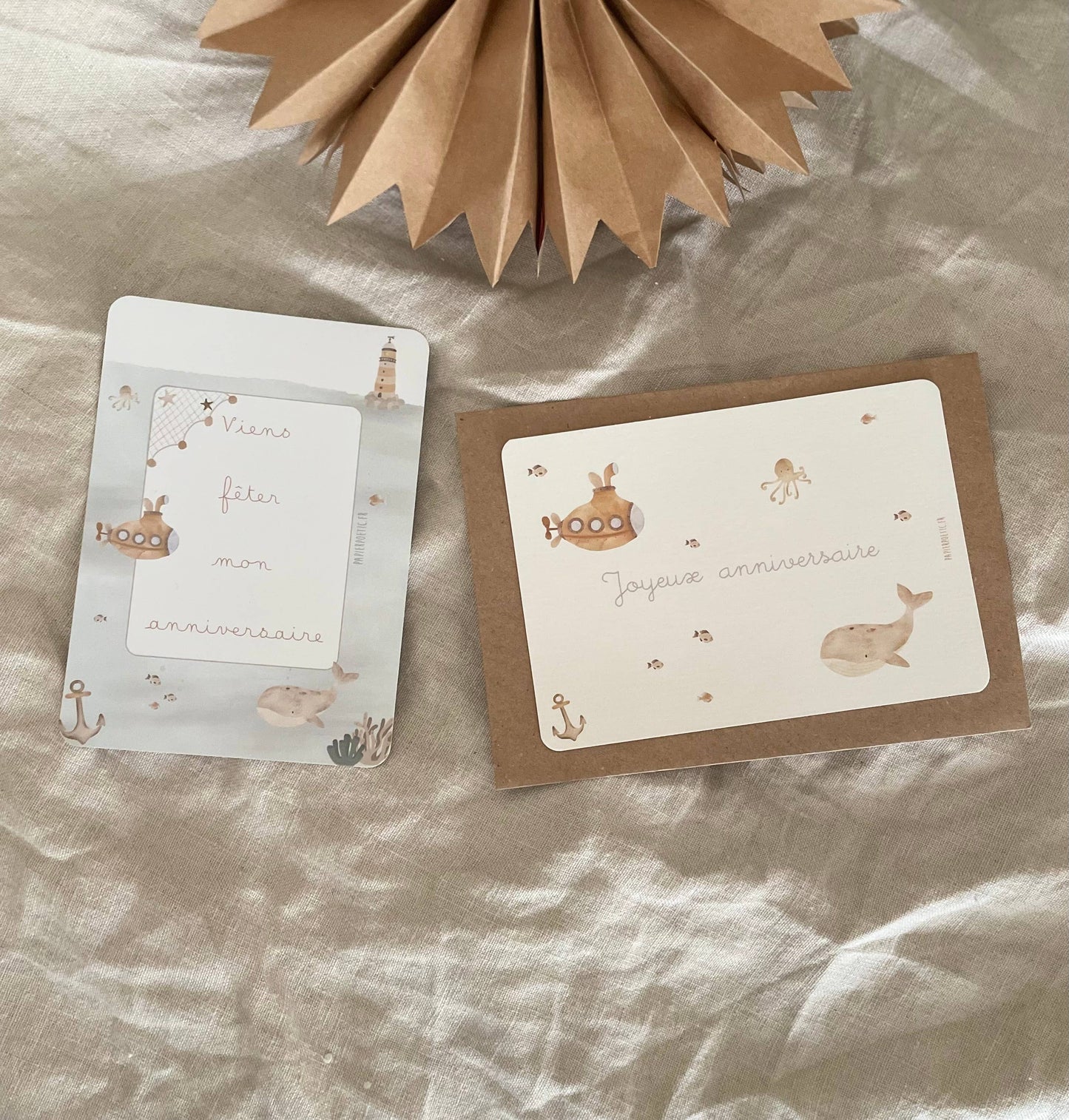 Papier Poetic - Carte Postale / Card "Anniversaire Océan"