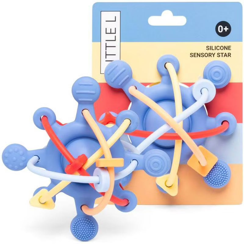 Étoile sensorielle en silicone - bleu