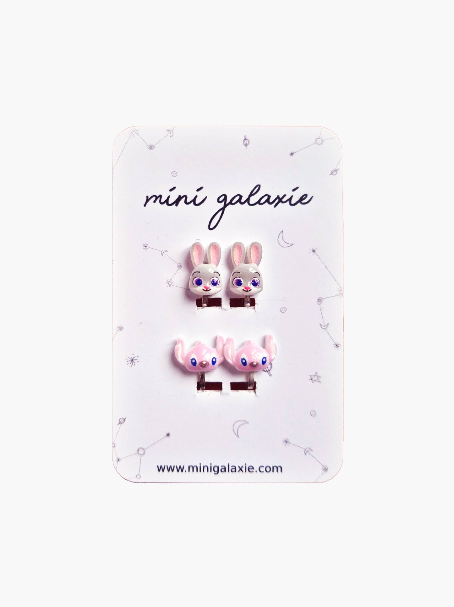 Boucles d'oreilles clips pour enfant lapins et créatures 🐰