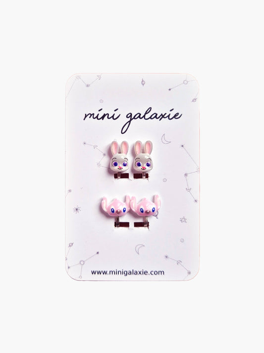 Boucles d'oreilles clips pour enfant lapins et créatures 🐰