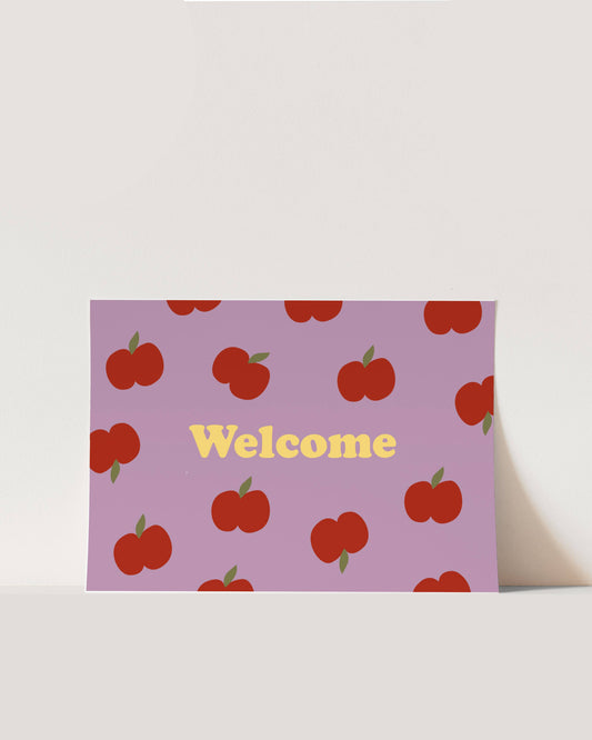 Ma Petite Vie - Carte "Bienvenue" : Welcome pommes (A5 - 15 x 21 cm)