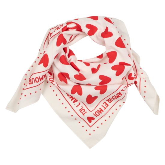 Foulard coeurs 55 cm