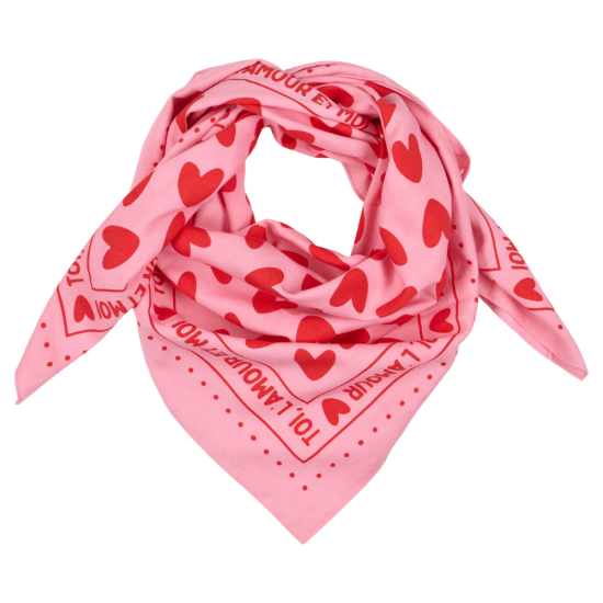 Foulard coeurs 55 cm