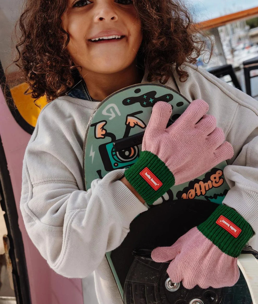Gants roses pratiques