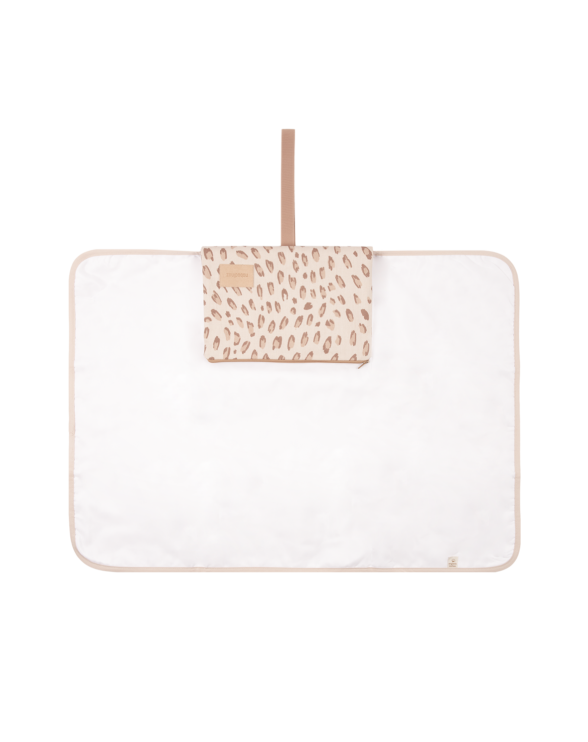 Tapis à langer de voyage imperméable Hyde Park Léonie Latte