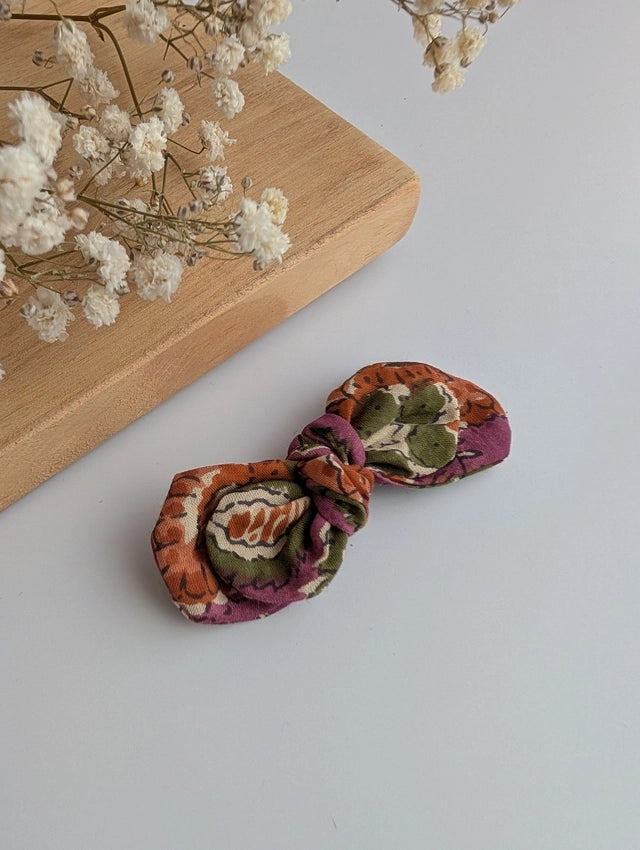 Barrette pince crocodile "Noeud Romie"