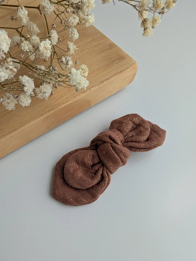Barrette pince crocodile "Noeud Romie"